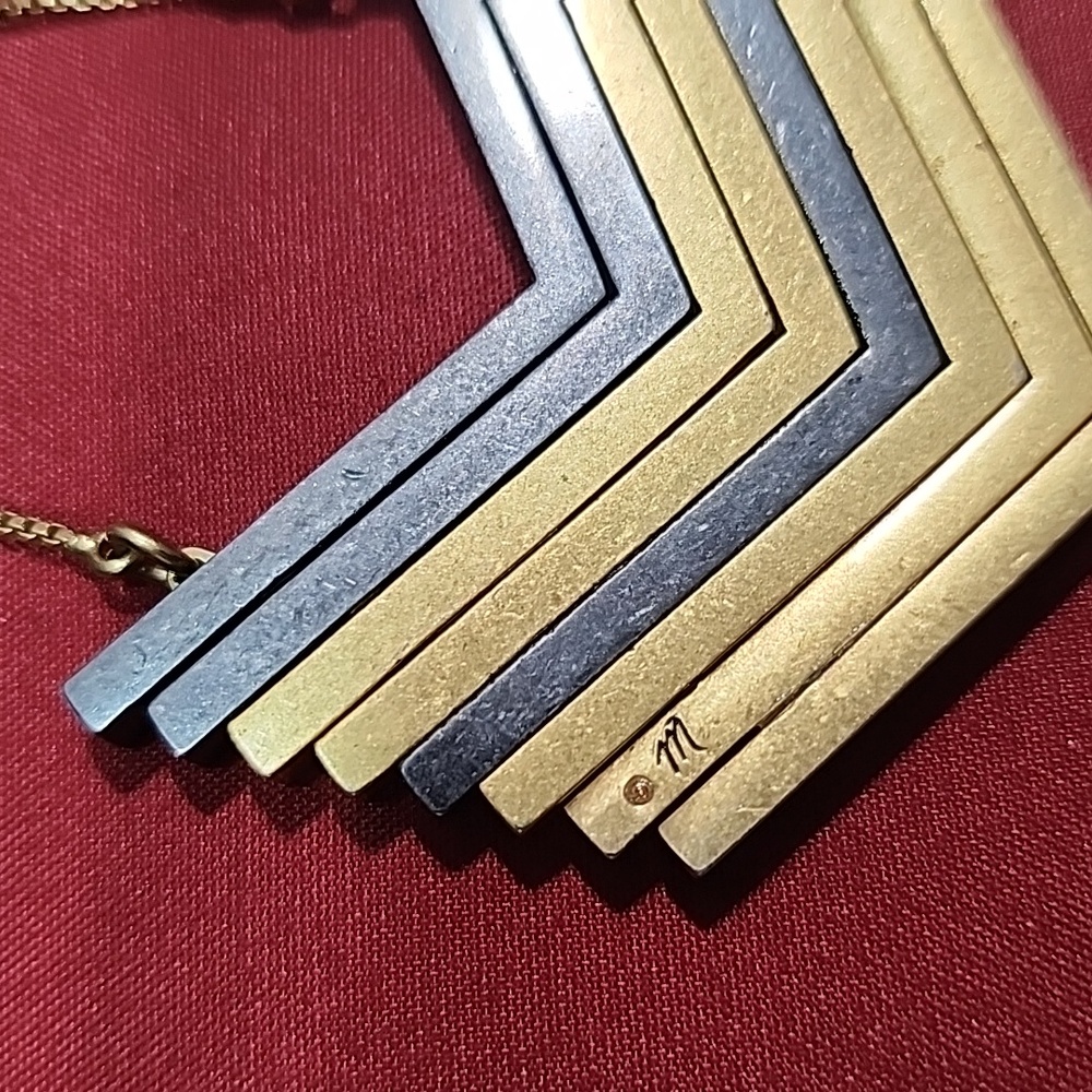 Madewell Arrowstack Adjustable Two Tone Necklace,… - image 7